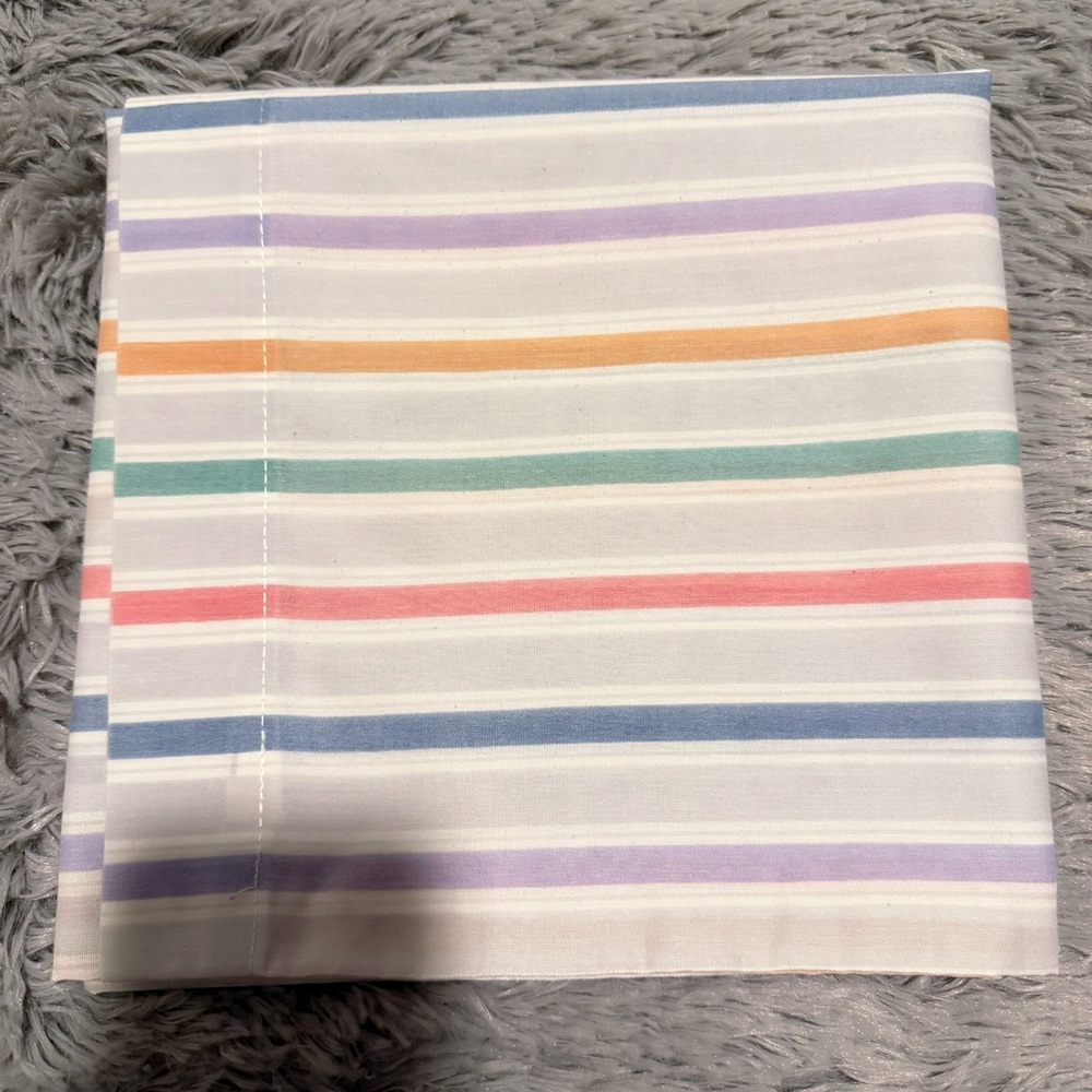 King Pillowcase with Soft Multicolor Stripes